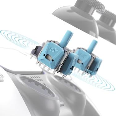 Imagem de eXtremeRate eXhall Digital Calibrable Hall Effect Thumbstick Kit for PS5 Controller, Replacement 3D Joystick Analog Stick Sensor Module Kit for PS5 Controller with Calibrate FPC Board - Blue 80gf