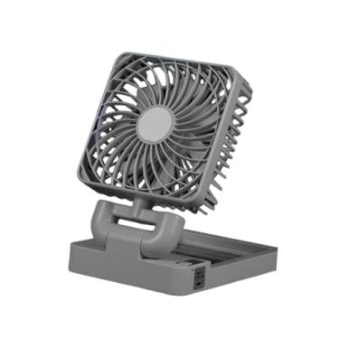 Imagem de IEUDNS Ventilador de refrigeração de veículo elétrico e movido a energia solar, circulador giratório de 360 ​​graus, ventilador de veículo automotivo para, Cabeça única Preta