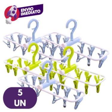 Imagem de Varal Para Roupas Intimas Dobrável Compacto Calcinha Cueca Meia Com 12