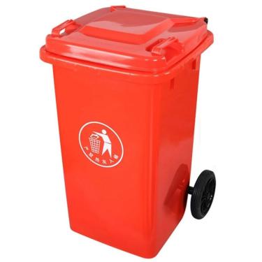 Imagem de Lixeira Externa 100L 120L 240L Com Rodas Lata Lixo Grande Para Serviços Pesados Com Tampa Lata Lixo Comercial Para Varanda Quintal Deck Pátio(Red,120L)