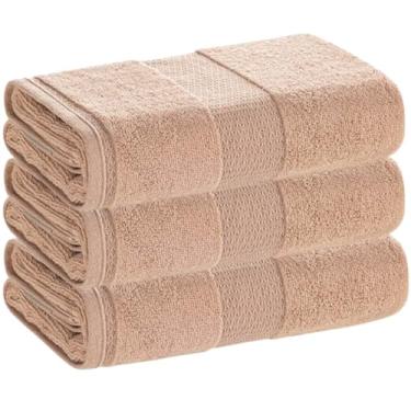 Imagem de Kit 3 Toalhas de Rosto Karsten Fio Penteado – 48x80 cm - Serenity Deserto