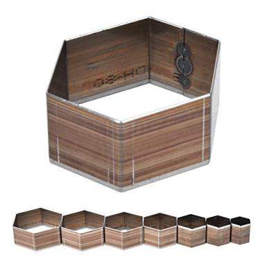 Imagem de KIMISS Faca Artesanal Artesanal Molde 20-50mm 7pcs, Molde de de Corte de Couro, de Faca de Pingente Hexagonal A08