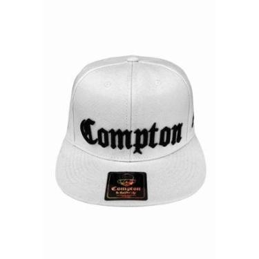 Imagem de Boné Compton Aba Reta Classic Fechado Branco-Unissex