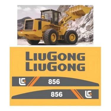 Imagem de Kit De Adesivo Grafico Faixas Pá Carregadeira Liugong 856 - Spts