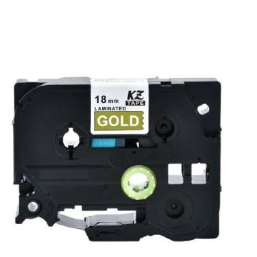 Imagem de Fita Compatível Brother Tz Tze 845 Dourada Letra Branca 18mm - Genéric