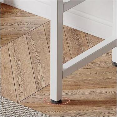 Imagem de Mesa Dobrável Escritório Tampo Mármore Branco Snel Home, Branco, 80x40