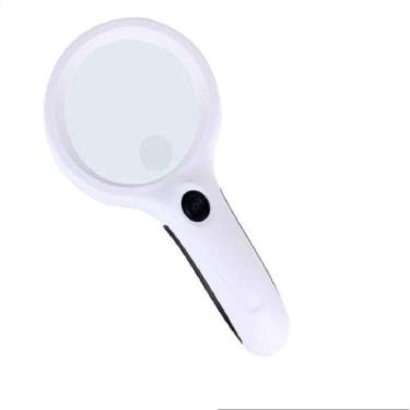 Imagem de Lupa Para Estetica De Mao Luz De Wood Com 8 Leds Branco + Led Ultra Violeta Selos Nota Falsa