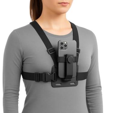 Imagem de Suporte Peitoral Ajustável para Celular e GoPro - Colete 360° para Filmagens, Esportes e Aventuras
