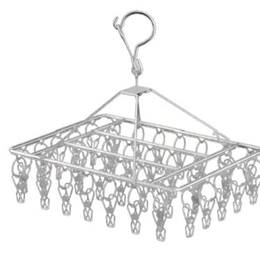 Imagem de Varal Retr�til com 40 Prendedores em A�o Inox, Pr�tico, prendedor de calcinha e cueca, pendurador de roupa �ntima