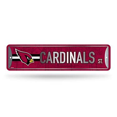 Imagem de Rico Industries Placa de rua de metal NFL Arizona Cardinals (10 cm x 38 cm) – Ótima para decoração de casa, quarto, caverna masculina