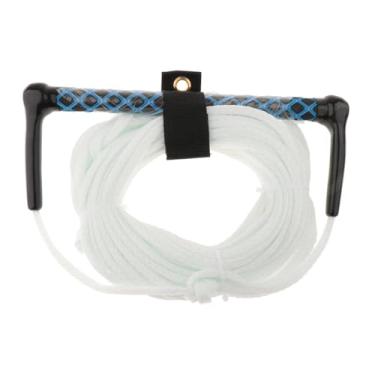 Imagem de Fenteer Corda para esqui aquático, prancha de joelho, linha de surf com alça, arnês de reboque, corda de reboque para wakeboard, 23 m para prancha de joelho, Corda Branca