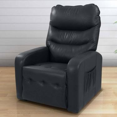 Imagem de Poltrona Reclinável Para Descanso Julia Sintetico Preto