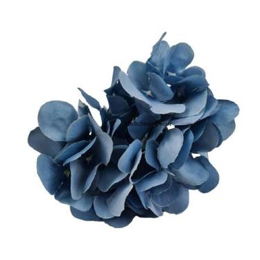 Imagem de KIT 04 Argola Porta Guardanapo Anel Hortênsias Azul Claro Floral Mesa 