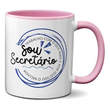 Imagem de Caneca Para O Melhor Secretário Amo o que Faço Criativo (Rosa)