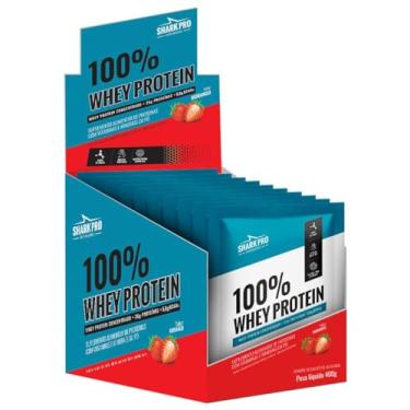 Imagem de 100% WHEY PROTEIN - WPC - WHEY PROTEIN POTE 40G SACHE SABOR MORANGO DISPLAY