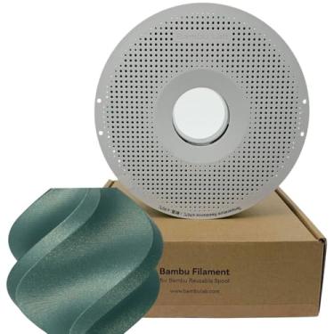 Imagem de Filamento 3d Bambu Lab Pla Galaxy 1kg 1,75mm Com Carretel Reutilizável Cor Verde 13503