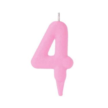 Imagem de Vela De Aniversário Número Magic Candy Rosa Claro - PartiuFesta, 4