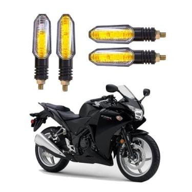 Imagem de Kit 4 Setas Sequenciais Pisca de Led Universal Modelo P50S Moto CBR 25