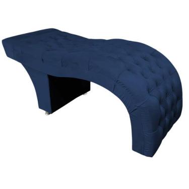 Imagem de Maca para estética de luxo 70 cm - IN-9 Decor, Veludo Azul Marinho