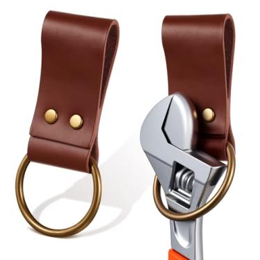 Imagem de Sadnyy 2 peças de suporte de martelo de couro para cinto de martelo e machado, ferramenta de coldre para marcenaria, artesanato, carpinteiros, eletricistas