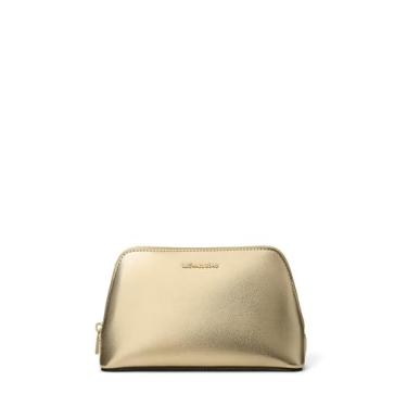 Imagem de Michael Kors Bolsa de viagem média Jet Set, ferragens douradas/couro Tenera metálico/ouro pálido