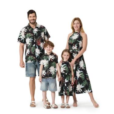Imagem de Conjunto de vestidos havaianos combinando com estampa floral PATPAT