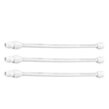 Imagem de Kit 3 Mangueira Engate Flexível 50cm 1/2 Pia Privada C Niple - MANLUPL