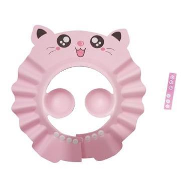 Imagem de predolo Touca de Banho Macia Reutilizável para Lavar Os Cabelos, Acessórios de Banho Fofos, Touca de Banho Ajustável para Meninos E Meninas Unissex, Crianças, Gato