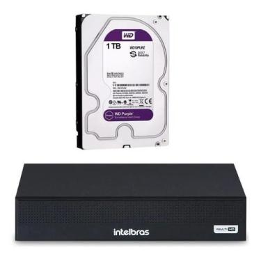 Imagem de Kit de DVR Inteligente Intelbras MHDX 1104C com HD 1TB Purple - Intelb