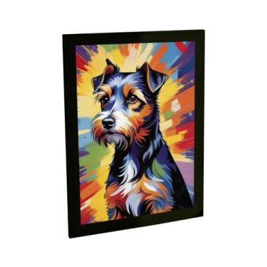 Imagem de Quadro Decorativo Cachorro Cão Ilustração V7 Decoração Poster Quarto Sala