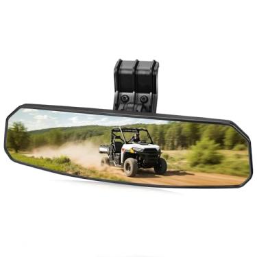 Imagem de SHEJISI Espelho retrovisor UTV compatível com Can Am Defender HD10 HD9 HD8 HD7 HD5, Polaris Ranger 500 570 900 XP 1000 XP/Crew, sem modificação de perfuração, fácil instalação, campo de visão claro e