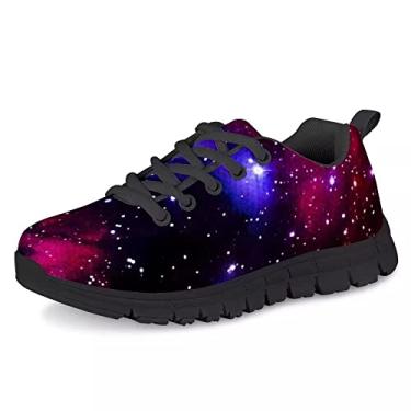 Imagem de Dellukee Tênis de corrida infantil para meninos e meninas, laranja, amarelo, azul/preto, cor sólida, bolinhas, caminhada, Galaxy B, 11.5 Little Kid