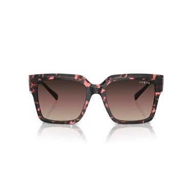 Imagem de Óculos de Sol Vogue Eyewear 0VO5553S 3148E2 Tam 54 / Vermelho/Tartaruga - Lentes Marrom Gradiente