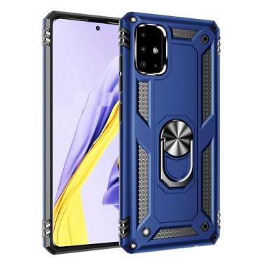 Imagem de SORAKA Capa para Samsung Galaxy A51 4G com suporte para anel Capa Slim Fit de TPU macio Capa Samsung Galaxy A51 4G com placa de metal para suporte magnético de telefone para carro