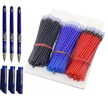 Imagem de Canetas de Tinta Mágica Fantasminha, 3 Canetas + 15 Recargas Refil que Apaga com Calor, para Tecidos e Papel