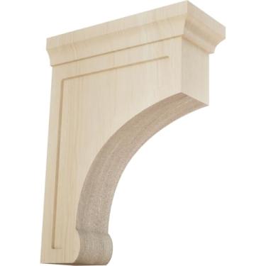 Imagem de Ekena Millwork Suporte BKTW02X06X08GORW, 6 cm L x 15 cm P x 20 cm A, madeira de borracha