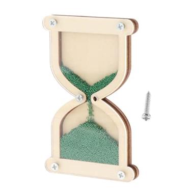 Imagem de Ampulheta de Madeira Montessori para Desenvolvimento de Habilidades Motoras, Verde