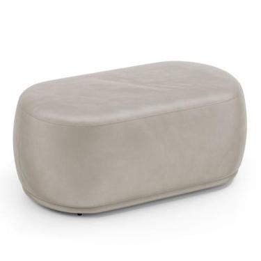 Imagem de Puff Decorativo Orgânico Living Molly 02 Lugares Veludo Bege - Abmaza