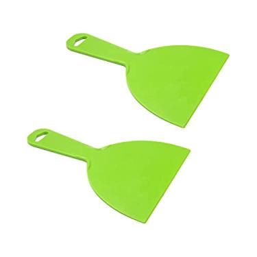 Imagem de Utoolmart Raspador de pintura de faca Putty removedor de treliça prático para azulejo de tijolos de gesso concreto casa construção usar janela vidro Slant Edge Grill Scraper Premium Flat Pool 1 peça, UT191028J-0050, Prata, 6 inch ; 2 PCS ; PP