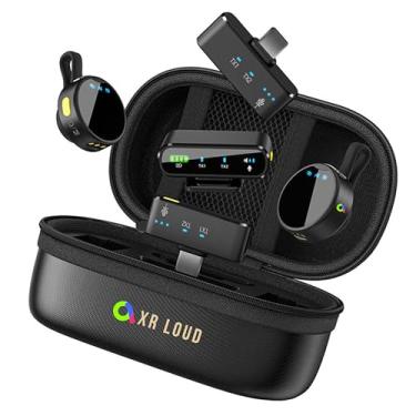 Imagem de ContentHero Microfone de lapela magnético sem fio de longo alcance para iphone/Android/câmera DSLR/PC, redução de ruído de 1-clique, capa 34H + bateria de microfone, áudio Hi-Fi YouTube Vlog Streaming