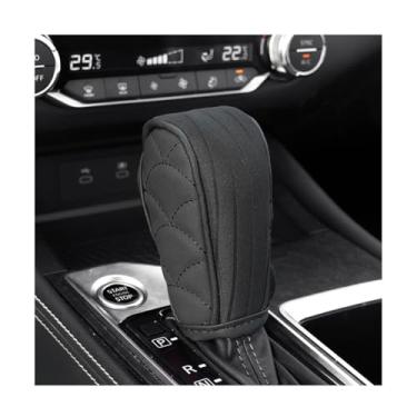 Imagem de BESULEN Capa de manípulo de mudança de marchas de carro, couro antiderrapante, respirável, automático, protetor de manete de câmbio, acessórios de decoração, universal para caminhão SUV Sedan (preto)