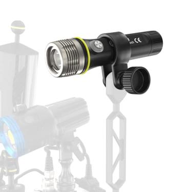 Imagem de JatureClets Lanterna de mergulho MK-03 100 m/325 pés debaixo d'água 1000 lúmens, lanterna de mergulho com laser, 3 modos subaquáticos IPX8 à prova d'água para esportes ao ar livre debaixo d'água