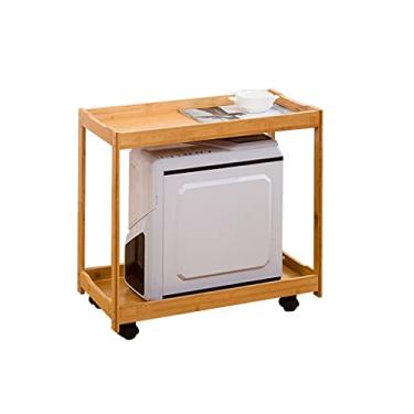 Imagem de Suporte de CPU para roda de computador, suporte de base de host de mesa, suporte de impressora, prateleira, suporte de rack de armazenamento, suporte de PC adequado para a maioria dos PCs (cor: B)