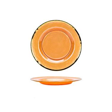 Imagem de Prato de serviço moderno dona de casa estilo europeu Phnom Penh prato de vidro prato criativo prato de comida ocidental pratos de bolo de salada (cor: C, tamanho: 33 cm)