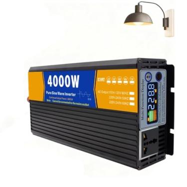 Imagem de Inversor de Onda Senoidal Pura, 4000W DC12V 24V 48V 60V 72V para AC 110V 220V com Ecrã Multifuncional - Solução de Energia Fiável para Autocaravanas,24v to 110v