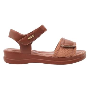 Imagem de Sandália Feminina Ortopédica Papete Estilosa Casual leve Confortável 9603 (Caramelo, BR, Adulto, Numérico, 35)