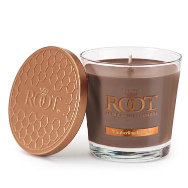 Imagem de Root Candles Velas perfumadas, mistura de cera de abelha de favo de mel, vela artesanal premium, Veriglass pequeno, Timberland Retreat