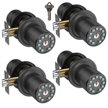 Imagem de Maçaneta inteligente iulock Keyless Entry com teclado e chave, pacote 