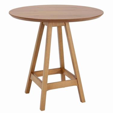 Imagem de Mesa Jantar Bistrô Amores 93cm Redonda Madeira Amêndoa