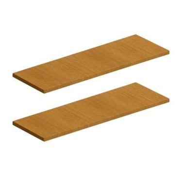 Imagem de 2 Prateleiras Mdf 30x100cm para Sala Sem Suporte 18mm - Bella Decor Br